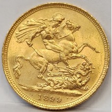 AUSTRALIA 1899 . ONE 1 SOVEREIGN . SYDNEY . GOLD